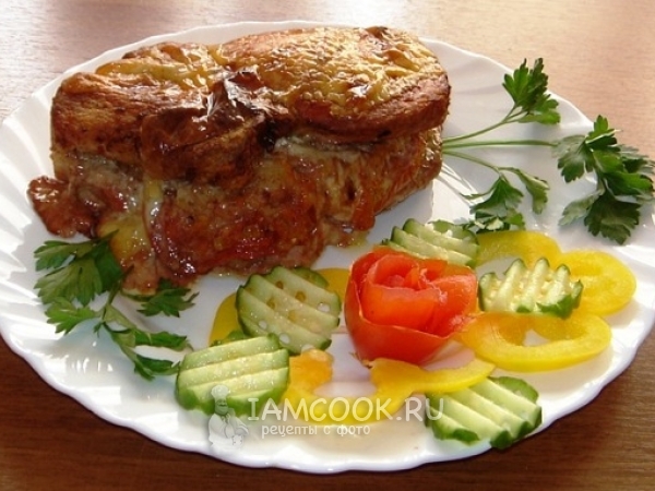 Свиные кармашки c грибами и рисом, рецепт с фото