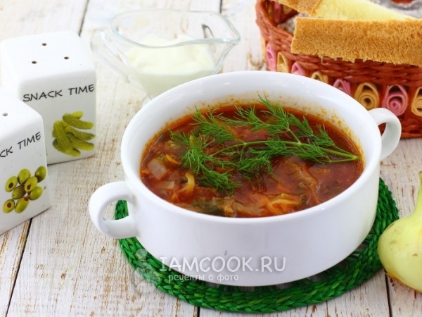 Борщ из свежей капусты, рецепт с фото