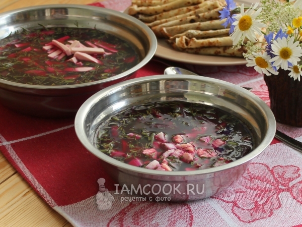 Холодный борщ из свеклы, рецепт с фото