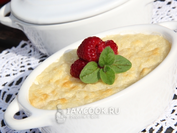 Запеканка рисовая с яблоком, рецепт с фото