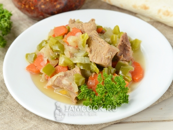 Говядина с овощами в мультиварке, рецепт с фото