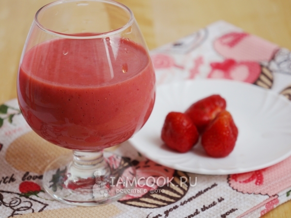 Коктейль со сливками и клубникой, рецепт с фото