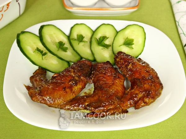 Куриные крылышки в соево-чесночном маринаде, рецепт с фото