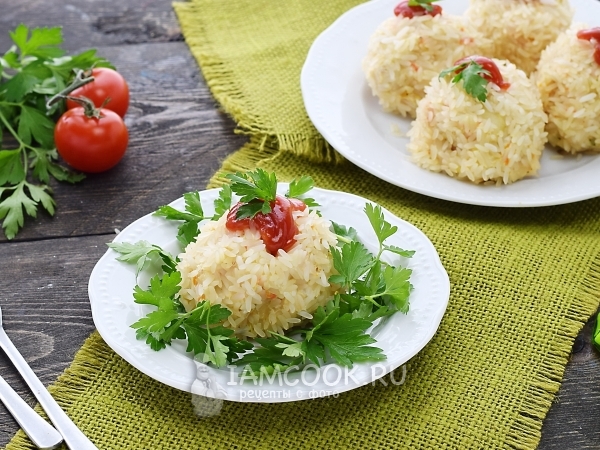 Ежики из куриного фарша на пару, рецепт с фото