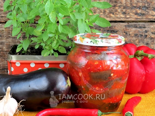 Баклажаны «Огонёк» на зиму (без жарки), рецепт с фото