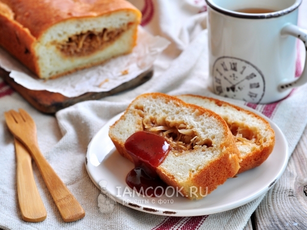 Постный заливной пирог с капустой, рецепт с фото