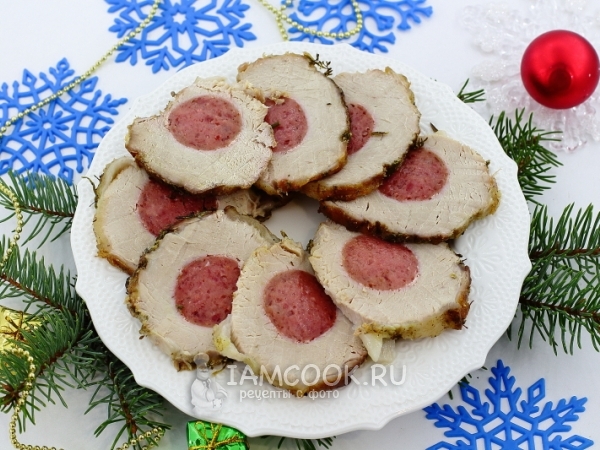 Буженина с колбасой, рецепт с фото