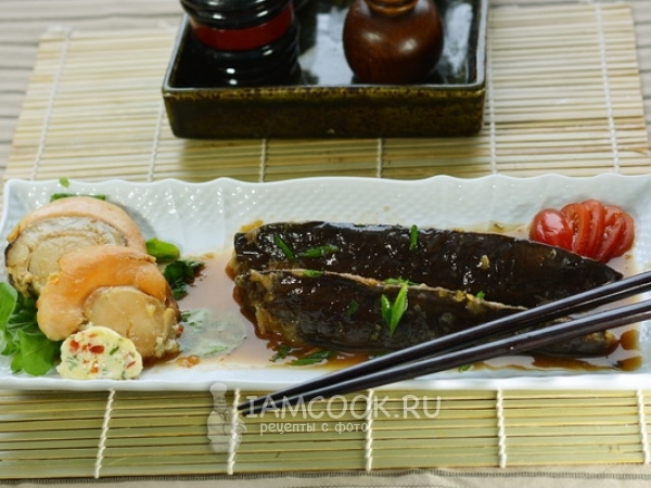 Морские гребешки с баклажанами, рецепт с фото