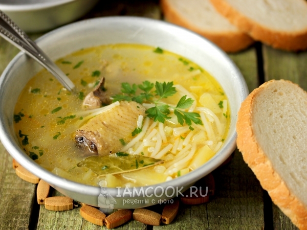 Суп с куриными потрошками и вермишелью, рецепт с фото