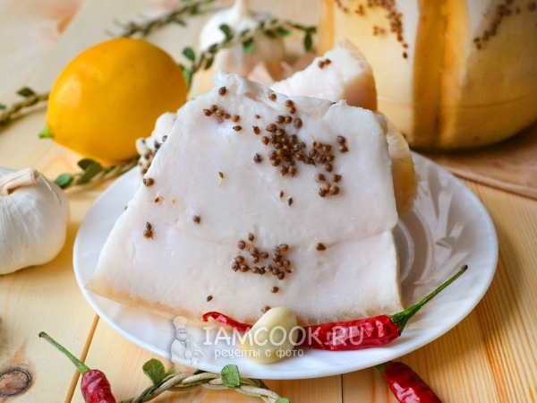 Сало в рассоле в банке, рецепт с фото