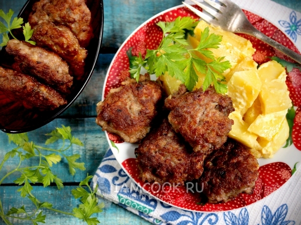 Котлеты из свинины с майонезом и крахмалом, рецепт с фото