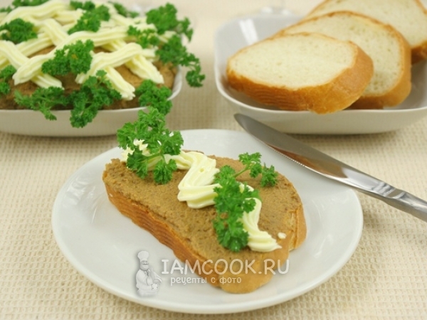 Паштет из говяжьей печени со сливочным маслом, рецепт с фото