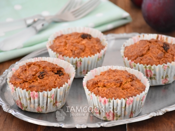 Овсяно-морковные маффины, рецепт с фото