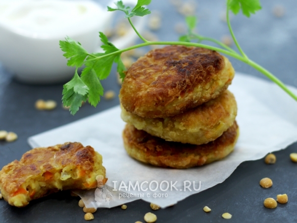 Котлеты гороховые (постные), рецепт с фото