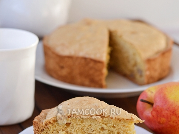 Шарлотка с грушами, рецепт с фото