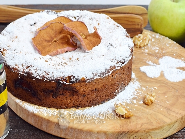 Шарлотка с яблоками на сметане, рецепт с фото