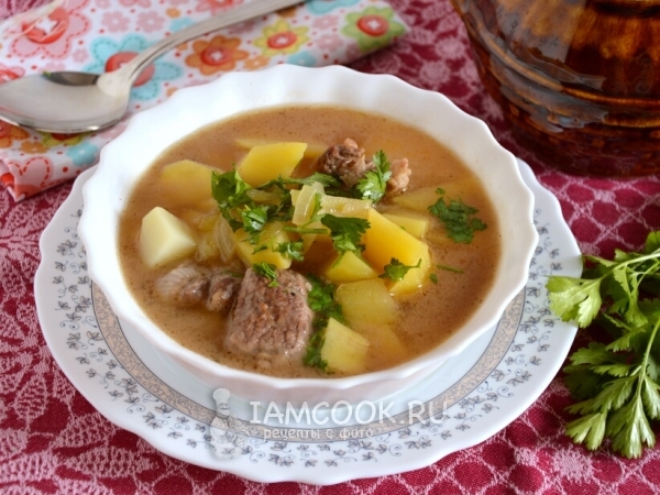 Баранина в горшочках с картошкой, рецепт с фото