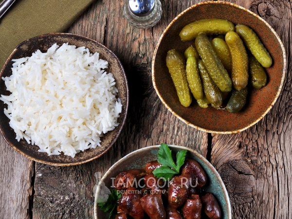 Куриные сердечки в восточном стиле, рецепт с фото