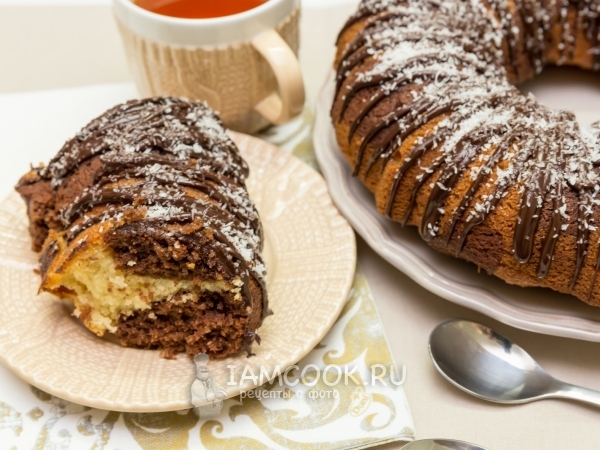 Кокосовый кекс с какао, рецепт с фото