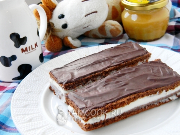 Пирожное а-ля «Киндер-Делис», рецепт с фото