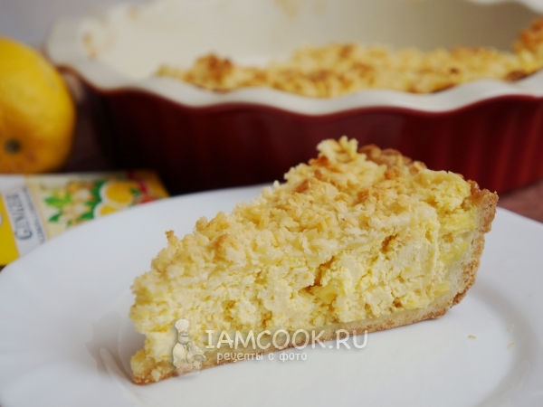 Творожно-апельсиновый пирог, рецепт с фото