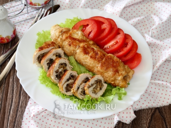 Рулет из куриного филе, рецепт с фото