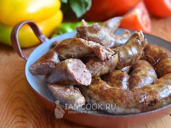 Колбаса домашняя из свинины, рецепт с фото