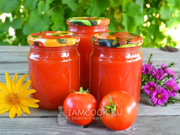 Томатный сок через мясорубку на зиму, рецепт с фото