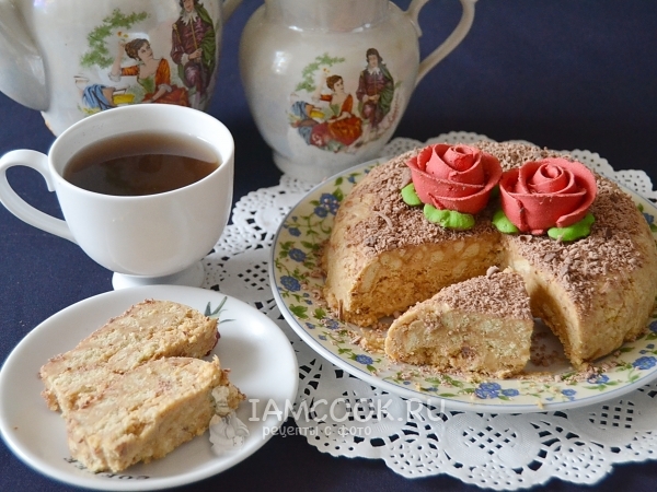 Торт из печенья и сгущенки, рецепт с фото