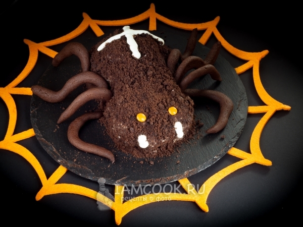 Торт «Паук» на Хэллоуин, рецепт с фото