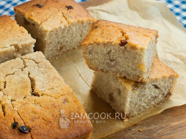 Постный банановый хлеб, рецепт с фото