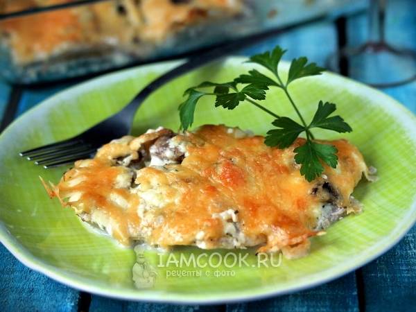 Курица по-французски с грибами (в духовке), рецепт с фото