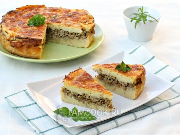 Запеканка из картофельного пюре с фаршем, рецепт с фото