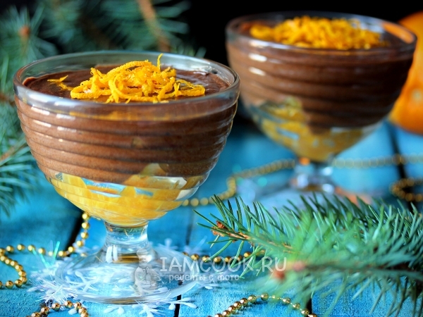 Шоколадный мусс с апельсином, рецепт с фото