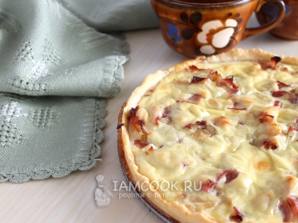 Киш с беконом, рецепт с фото