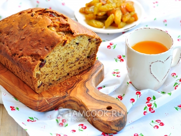 Постный банановый кекс, рецепт с фото