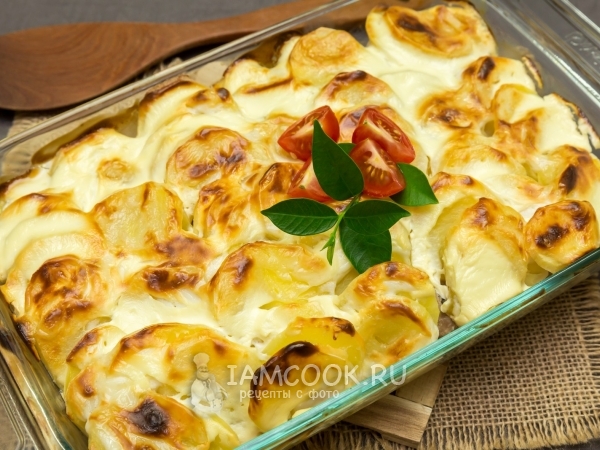 Свинина с картошкой в духовке, рецепт с фото