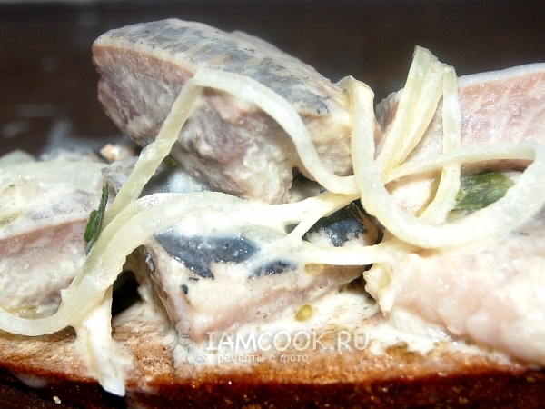 Сельдь в белом соусе, рецепт с фото