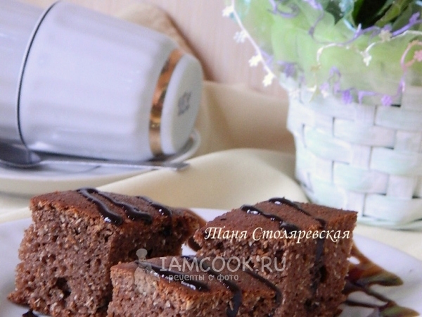 Шоколадный манник на сметане, рецепт с фото