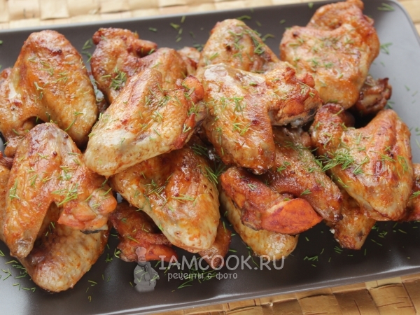 Куриные крылышки в медовом соусе, рецепт с фото