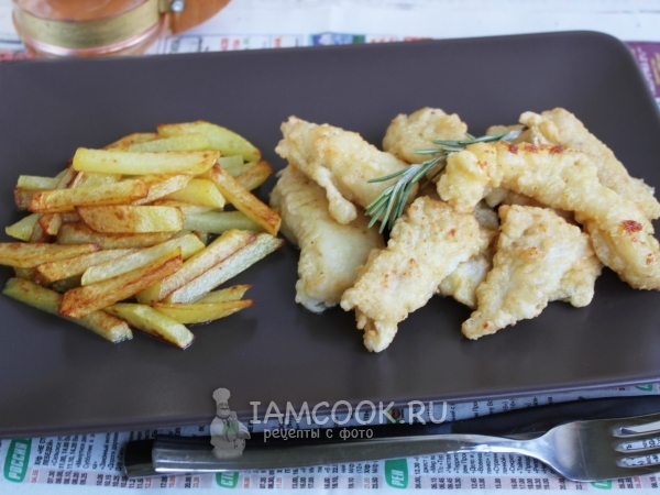 Филе камбалы в кляре, рецепт с фото