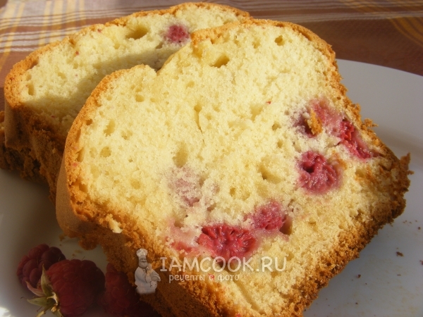 Кекс малиновый, рецепт с фото