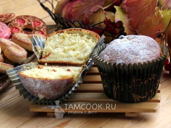 Кексы ананасовые в бумажных формочках, рецепт с фото