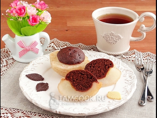 Шоколадно-грушевый десерт, рецепт с фото