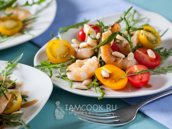 Салат с руколой и креветками, рецепт с фото