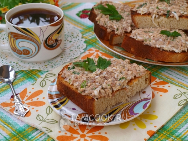 Бутерброды с сайрой и яйцом, рецепт с фото