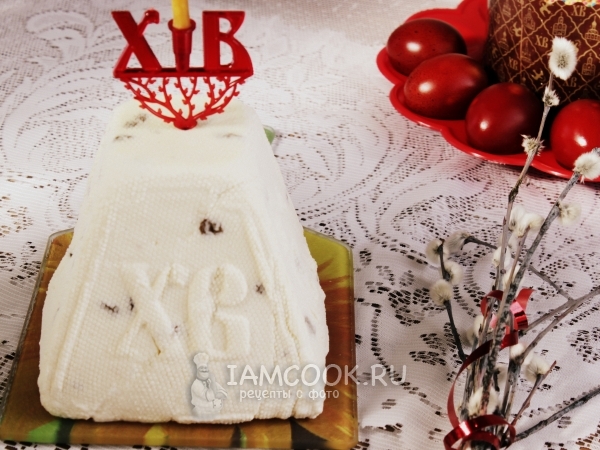 Пасха сырая творожная со сгущенкой, рецепт с фото