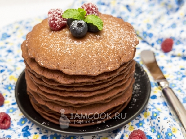 Шоколадные панкейки, рецепт с фото