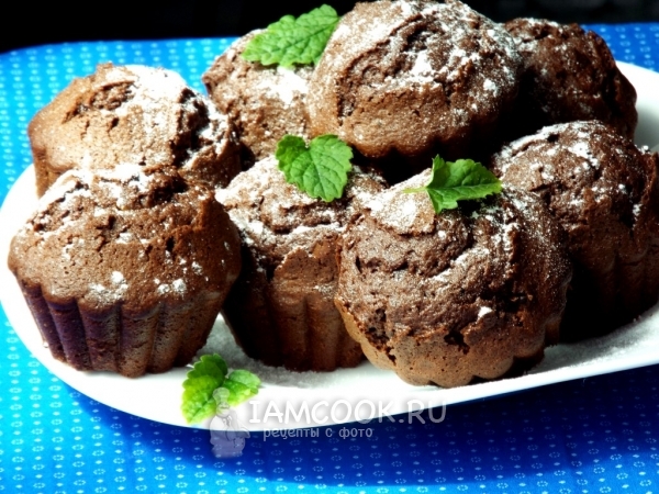 Шоколадные кексы со сгущенкой, рецепт с фото
