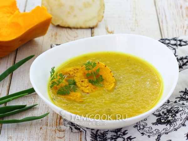 Постный тыквенный суп, рецепт с фото